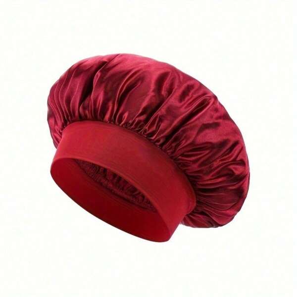 1 Piece Satin Bonnet Silk Bonnet For Sleeping,  For  Women Bonnet For Sleeping Large Sleep Cap, Wide Soft Band Bonnet For Curly Hair- Perfect For Home, Sports, Nighttime, And Travel