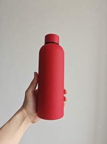 16oz High-Aesthetic American Style Small Mouth Stainless Steel Insulated Tumbler, Outdoor Portable Large Capacity Sports Water Bottle, Customized, 1pc