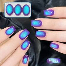 XEIJAYI 1PC Blueberry Cat Eye Gel Nail Polish, UV LED Curing, Long-Acting Fast Drying Nail Art Gel - Ideal Gift For Women For Spring And Summer