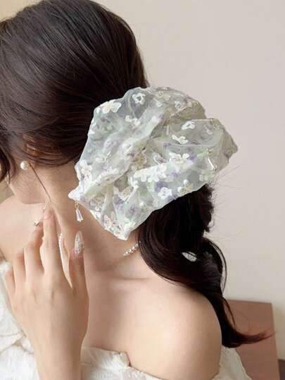 Haoying 1 件女士花卉印花涤纶发带，适合所有季节