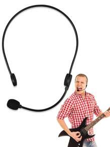 1PC Rock Star Costume Accessories Headset, Cosplay Fake Microphone Rock Star Singer Microphone Headpiece Costume Accessory Prop Black Fake Microphone Headset Costume Prop Rockstar Costume Accessories, Rock Star Singer Costume Headset Mic, Head Microphone Headphones Costume Accessory Prop For Cosplay Music Party Halloween