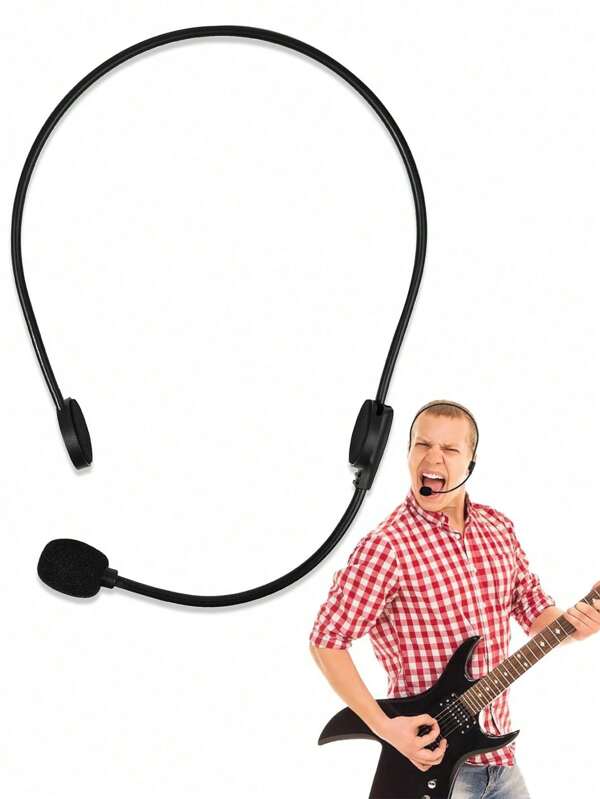 1PC Rock Star Costume Accessories Headset, Cosplay Fake Microphone Rock Star Singer Microphone Headpiece Costume Accessory Prop Black Fake Microphone Headset Costume Prop Rockstar Costume Accessories, Rock Star Singer Costume Headset Mic, Head Microphone Headphones Costume Accessory Prop For Cosplay Music Party