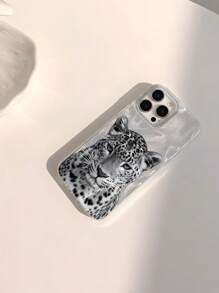 1pc Fashionable Leopard Print Pattern Waterproof Shockproof Anti-Slip Soft Phone Case, Compatible With Apple Phones Anti-Fall Scratch Resistant