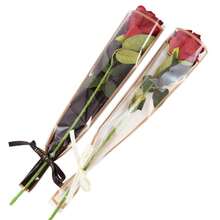 25Pcs Single Rose Sleeves Flower Wrapping Bag Bouquet Packaging Bags Clear Cellophane Floral Wrapper - Multicolor - View 5