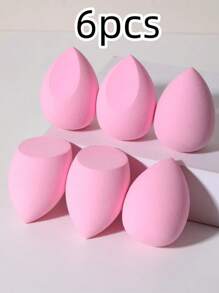 6pcs Makeup Sponge, Random Shape, Suitable For All Skin Types, Latex-Free Multi-Purpose Makeup Sponge For Liquids, Creams And Powders, No Stripes, Smooth Make-Up Applications, Simple And Beautiful, Easy To Carry.