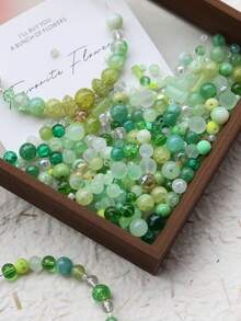 Beadia 50g/Packung 3-12mm gemischte Glasperlen, sortierte Makronen-Glasperlen für DIY Schmuckherstellung, Halsketten & Armband Bastelzubehör für Frauen