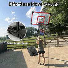 LITIDA Portable Basketball Hoop System Stand Height Adjustable 7.5ft - 9.2ft With 32 Inch Backboard And Wheels For Youth Adults Indoor Outdoor Backyard/Driveway Basketball Goal,  With Enlarged Base And PC Backboard - Red - View 5