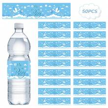 50 Pcs Waterbottle Labels For Gender Reveal Party