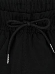 男士透气双层沙滩短裤，度假风格，带口袋和抽绳腰带，宽松版型