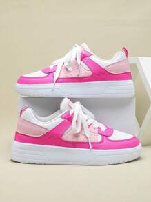 Zapatillas deportivas tipo caminata para mujer, zapatos casuales femeninos para exteriores, zapatillas rosas