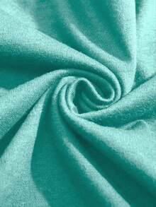 女式休闲宽松圆领超大短袖 T 恤，带“Out Of Office”文字图案 - 薄荷綠 - 查看 4