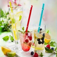 12pcs, Straw, Reusable Clear Plastic Glitter Straws, 12.4/9.06 Inch Extra Long Tumbler Straws For Cups, 1 Gallon, Water Bottles, Straw With Cleaning Brush, Party Supplise(1/3/6/12pcs)
