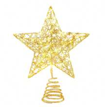 Lighted Christmas Tree Topper, Star Treetop With Lights Warm White Fairy Lights, Holiday Christmas Tree Decorations