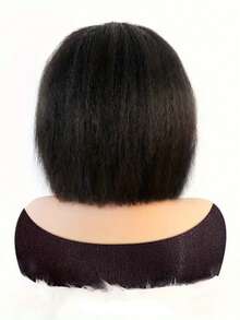 CurlyMe Wear And Go Glueless Wigs Kinky Straight Bob Hair 180% 8-14 Inch Pre-Cut & Pre-Plucked 6x4 Transparent Lace Closure Wigs Pre-Bleached Tiny Knots Stylish Wigs Natural Color Hairline Daily Use For Beginners - SNatural - View 14