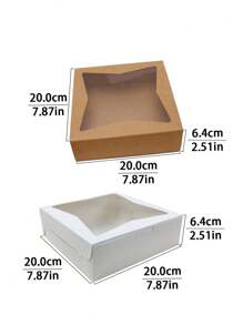 5pcs/10pcs/20pcs Transparent Food Storage Boxes, Suitable For Cakes, Pastries, Chocolates, Cookies, Parties, Birthday, Wedding, Easter