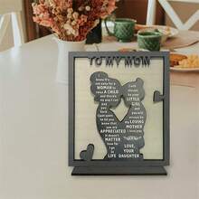 Mother's Day Wooden Centerpieces Table Decoration, Father's Day Table Topper Sign Wood Craft Center Piece Decor For Home Decor