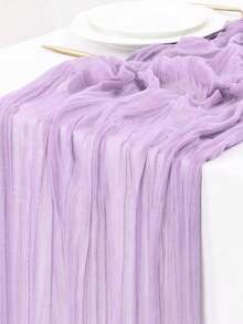 1pc Cheesecloth Table Runner Gauze Boho Rustic Cheese Cloth Table Runner For Baby Shower Decoration Wedding Easter Summer Table Runner - Multicolor - View 8