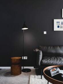 Velvet Matte Wallpaper - Tactile Black Finish, Waterproof & Scratch-Resistant™, Suitable For Industrial Loft And Home Theater (Scratch-Resistant And Easy To Remove) - Black - View 3