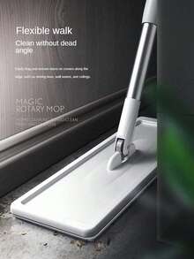免提平板拖把和水桶套装，适用于专业家庭地板清洁系统，配有可水洗超细纤维垫，适用于硬木魔术拖把免提平板拖把和水桶套装清洁拖把超细纤维拖把家庭厨房清洁工具 1 套，家用清洁拖把和水桶套装