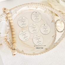 Thank You Tag, Name Tags, Custom Gold Wedding Favor Tags, Bridesmaid Gift Tags, Save The Date Tag, Personalized Gift Tags, Birthday Gift Tag, Baptism Tag,Graphic Print - Silver - View 4