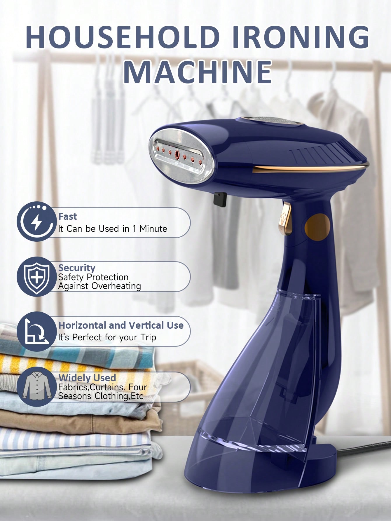 PANCERKA جهاز كي الملابس المدمج للسفر - 1500 واط،...