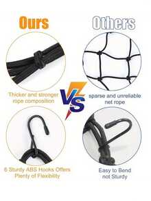 2 Sets Motorcycle Helmet Mesh, Tank Net Cover, Adjustable Tail Box Fixing Strap, Electric Bike Helmet Net Bag - Multicolor - View 5