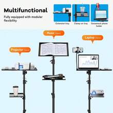Projector Stand Tripod Multifunctional - Height Adjustable Portable Laptop And Music Floor Stand - 1 - View 2