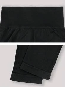 Pantalones de yoga de unicolor para mujer, leggings elásticos de spándex con ajuste ceñido y que realzan el trasero para uso en exteriores y campamento