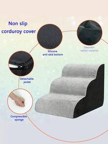 1pc Non-Slip Solid Color Removable & Washable Pet Stairs, Elastic & High Strength, Suitable For Indoor Use On Sofa/Bed, For Small/Medium Pets - Multicolor - View 8