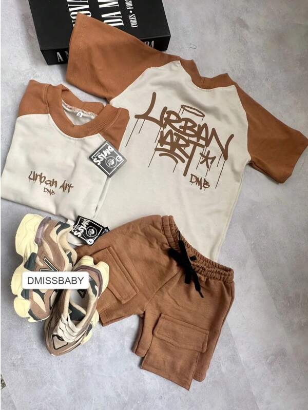 CONJUNTO SHORTS INFANTIL MENINO OVERSIZED