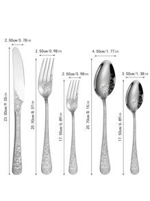 Ensemble de 20 pièces de couverts en acier inoxydable, comprenant couteaux, fourchettes et cuillères. Ensemble de couverts occidentaux convenant pour la maison, la cuisine, le restaurant, l'hôtel et les mariages. Ensemble d'ustensiles de cuisine.