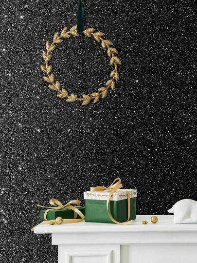 1roll Glitter Zwart Zilver Wallpaper Peel Stick Self Adhesive Removable Bedroom Walls Fabric Contact Paper Cabinets Drawer Dresser Room Home Wand Bathroom ation Stuff Living Ho Art Wallpapers Stickers Sticker view 8