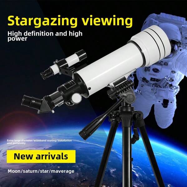 NYAYEO Télescope astronomique professionnel, grossissement 150x, longueur focale de 400 mm, convient pour observer l'espace lointain, la Lune et les corps célestes. Comprend un support pour smartphone et un filtre solaire. Excellent cadeau pour les vacances et l'observation des étoiles en extérieur.