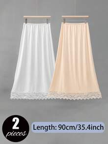 3件/2件/1件,长度35.4英寸/31.5英寸/27.6英寸/23.6英寸,纯色蕾丝款,细蕾丝款,长蕾丝款,中长款,防透光,防漏光,防静电,多尺码,有弹性,均码,半身,松紧腰裙,腰部配饰,有衬裙,适合搭配长裙,晚礼服,透气面料,适合日常居家通勤穿着 - 彩色 - 查看 14