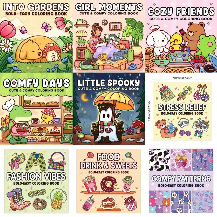 Libros para colorear para adultos y adolescentes con diseños súper lindos, un espacio cómodo y agradable para relajarse (Espacio de Confort para Colorear). Libere emociones y alivie la ansiedad | El regalo ideal para vacaciones y ocasiones especiales, vuelta al colegio, útiles escolares - Multicolor - Ver 1