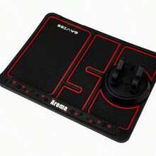 汽车切割手机防滑垫手机支架汽车中控台垫带360度旋转支架数字号码贴纸