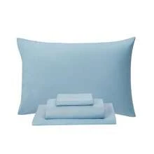 7-Piece Reversible Bed In A Bag Comforter Set With Sheets, Blue Floral, Queen - Navy - 查看 5
