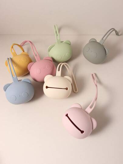 1 Stück Baby Schnuller Aufbewahrungstasche, tragbare Reise Silikon Schnuller Hülle, einfach zu reinigende hängende Schnuller Halterung