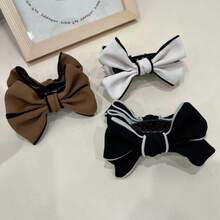 1pc/3pcs New Bowknot Double-Sided Hair Claw Clips, Versatile Bun Holder, Suitable For All Seasons - Multicolor - View 9