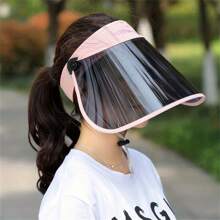 1pc Summer Versatile Large Lens Sunshade Top Hat, Freely Curled And More Portable Breathable Sun Protection Big Edge Sun Hat Riding