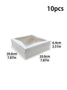 5pcs/10pcs/20pcs Transparent Food Storage Boxes, Suitable For Cakes, Pastries, Chocolates, Cookies, Parties, Birthday, Wedding, Easter