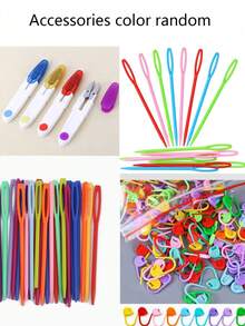 30pcs Colorful Aluminum Crochet Hooks Set, Including Storage Box, Handmade Knitting Needles Tools Accessories, Random Colors - Multicolor - View 4