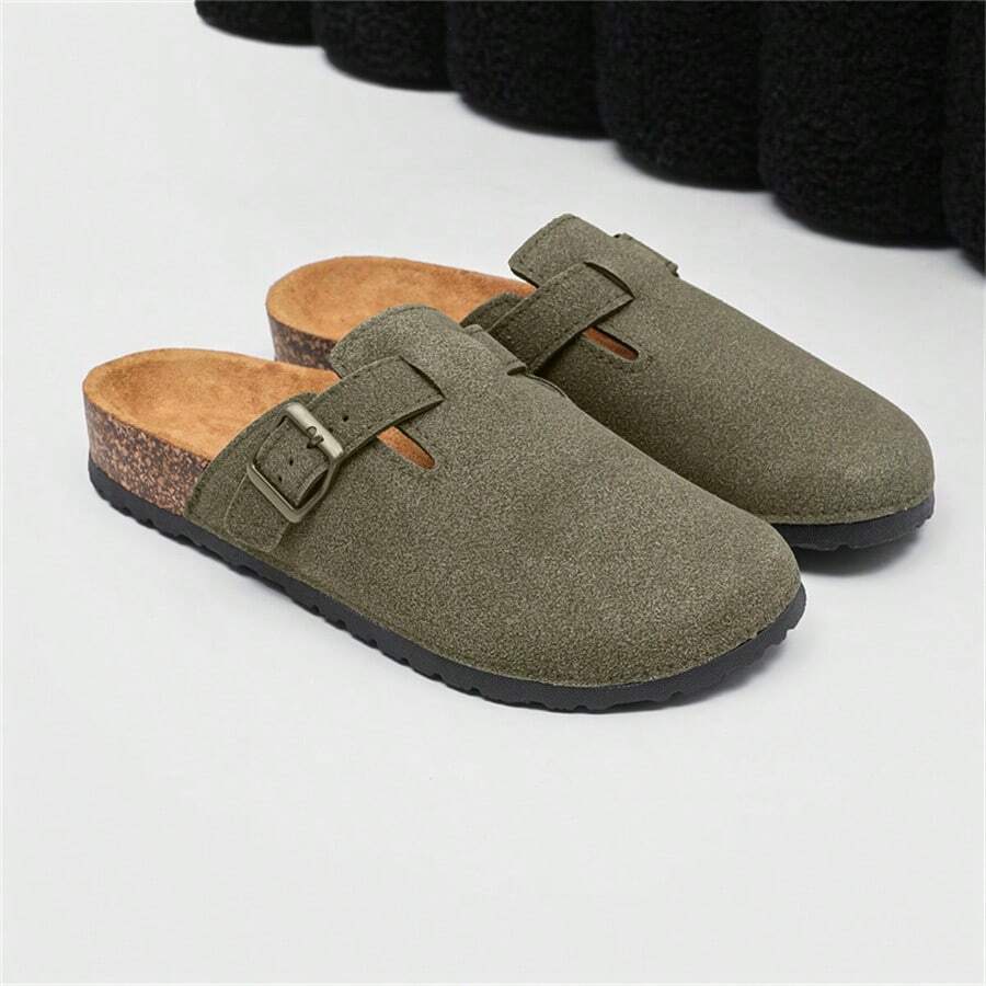Pantuflas unisex de verano, ligeras y de suela blanda, transpirables, tipo zapatillas de estar por casa, de fácil deslizamiento, tallas 36-47 - Verde - Ver 1