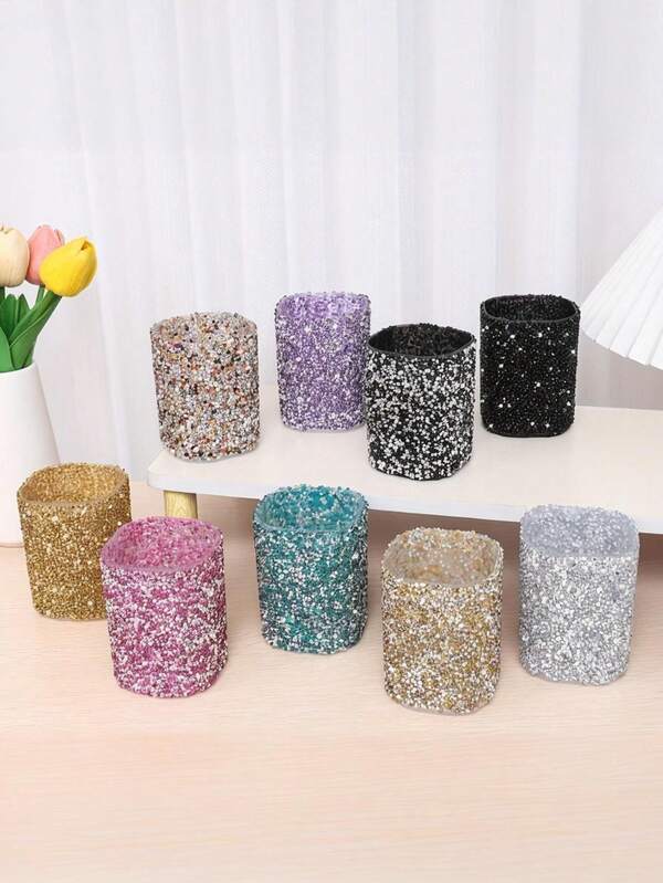 1PC Desktop Flash Point Makeup Brush Organizer Ideal For Vanity Tables And Bathroom Countertops Round Cosmetic Storage Box Elegant Design Portable Storage Solution Holds Makeup Brushes, Lipsticks, Brushes, And Other Beauty Essentials Note: Slight Color Variations May Occur Between Production Batches. Actual Product Color May Vary.