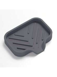 Grey Silicone Does Not Accumulate Water, Creative Bathroom Drain Pad, Soap Box
