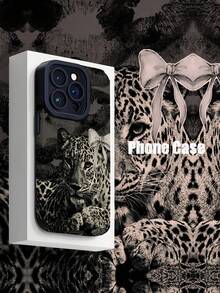 1 件高端可爱豹纹条纹经典防刮软保护手机壳，兼容 iPhone 和 15/15+/15Pro/15ProMax