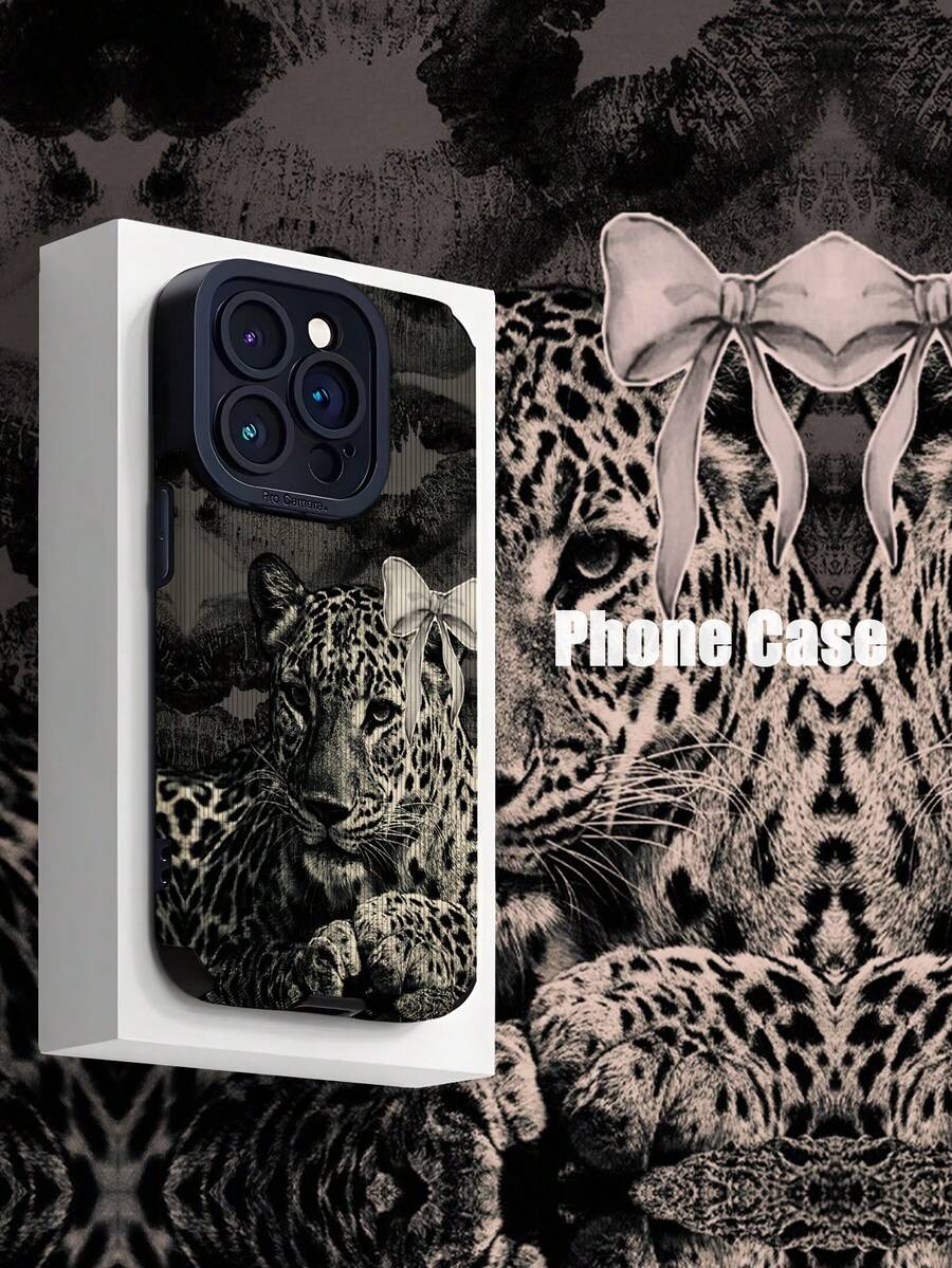 1 件高端可爱豹纹条纹经典防刮软保护手机壳，兼容 iPhone 和 15/15+/15Pro/15ProMax