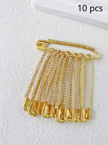 10pcs/Set Waist Clips For Pants, Anti-Slip Safety Pins Clothing Accessories, Waist Decoration
