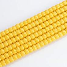 60 件 6*8 毫米彩色玻璃光滑圆珠，DIY 配件材料，适用于手链、项链、鞋子、帽子、包包、钥匙扣、手机吊饰等 - 6*8mm桶珠 - 查看 24