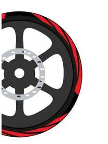 Calcomanias Stickers Reflejantes Para Rines De Moto y De Carro - Rin 17 - Rojo - Ver 2